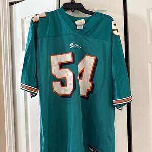 Men's Vintage ZACK THOMAS #54 Miami Dolphins Teal CHAMPION Jersey - 48 (XL)